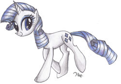 Size: 1301x911 | Tagged: safe, artist:floppaw, rarity, pony, unicorn, g4, solo