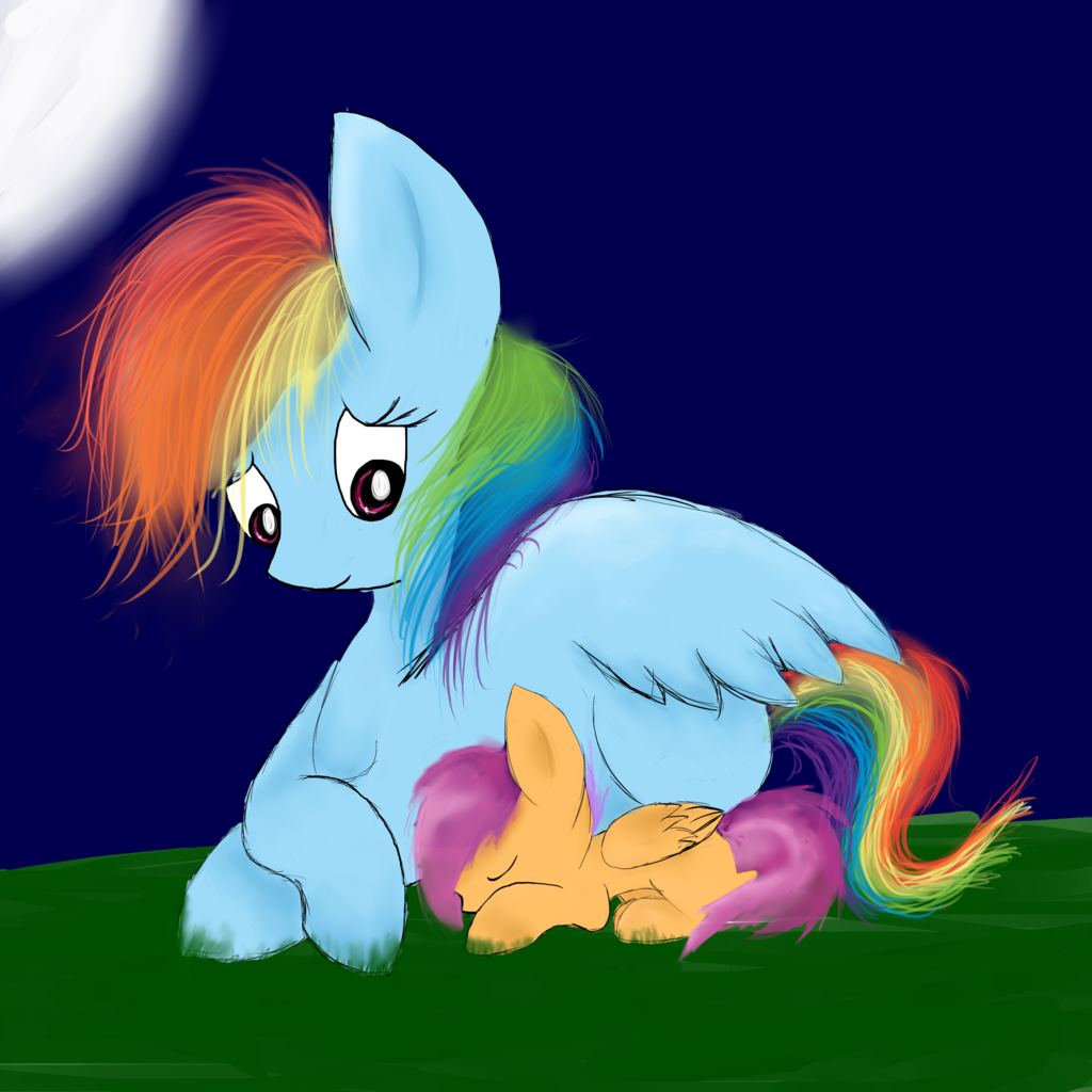 294726 Safe Artist Froststarthecat Rainbow Dash Scootaloo