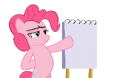 Size: 1692x1080 | Tagged: safe, pinkie pie, pony, g4, too many pinkie pies, animated, exploitable, female, flipchart, insert picture here, meme, pinkie's flipchart meme, simple background, solo, transparent, transparent background