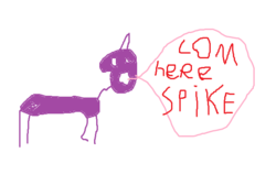 Size: 608x408 | Tagged: safe, spike, twilight sparkle, g4, ms paint, quality, speech bubble, stylistic suck