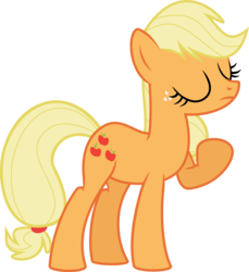 Size: 7000x7627 | Tagged: safe, artist:kamyk962, applejack, earth pony, pony, g4, absurd resolution, eyes closed, female, simple background, solo, transparent background, vector