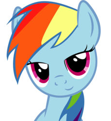 Size: 9781x10676 | Tagged: safe, artist:slyfoxcl, rainbow dash, pony, g4, absurd resolution, bedroom eyes, female, simple background, solo, transparent background, vector