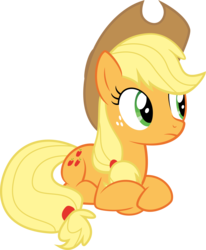 Size: 6302x7639 | Tagged: safe, artist:redpandapony, applejack, earth pony, pony, g4, look before you sleep, absurd resolution, female, prone, simple background, solo, transparent background, vector