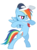 Size: 1403x1872 | Tagged: safe, artist:masterrottweiler, rainbow dash, pony, g4, may the best pet win, my little pony: friendship is magic, bipedal, hat, puffed chest, rainbow dashs coaching whistle, simple background, transparent background, vector, whistle, whistle necklace