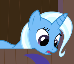 Size: 830x720 | Tagged: safe, screencap, trixie, g4, cropped, eyes open, open mouth, reaction image, solo