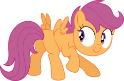 Size: 10000x6618 | Tagged: safe, artist:deadparrot22, scootaloo, pony, g4, absurd resolution, butt, cute, cutealoo, female, looking back, plot, scootabutt, simple background, solo, transparent background, vector