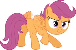 Size: 10000x6618 | Tagged: safe, artist:deadparrot22, scootaloo, pony, g4, absurd resolution, butt, buzzing wings, female, plot, scootabutt, simple background, solo, transparent background, vector