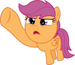 Size: 11171x9560 | Tagged: safe, artist:deadparrot22, scootaloo, pony, g4, absurd resolution, confused, female, simple background, solo, transparent background, vector