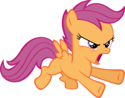 Size: 11315x8873 | Tagged: safe, artist:deadparrot22, scootaloo, pegasus, pony, g4, absurd resolution, female, filly, foal, open mouth, simple background, solo, spread wings, transparent background, vector, wings