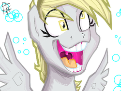 Size: 450x340 | Tagged: safe, artist:pkelton, derpy hooves, pegasus, pony, g4, damuro, equestria-prevails, female, mare