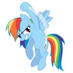Size: 7000x7000 | Tagged: safe, artist:yanoda, rainbow dash, g4, .svg available, absurd resolution, punch, simple background, transparent background, uppercut, vector