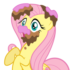 Size: 6125x5931 | Tagged: safe, artist:critchleyb, fluttershy, g4, absurd resolution, cake, simple background, transparent background, vector