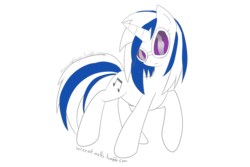 Size: 3000x2000 | Tagged: safe, dj pon-3, vinyl scratch, pony, g4, 30 minute art challenge, female, solo