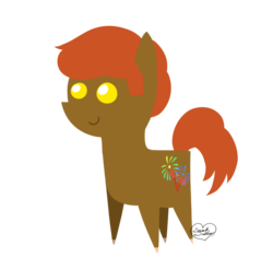 Size: 1024x964 | Tagged: safe, artist:diigii-doll, oc, oc only, oc:color boom, pony, bbbff, pointy ponies, simple background, solo