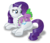 Size: 1024x872 | Tagged: safe, artist:aleximusprime, rarity, spike, dragon, pony, unicorn, g4, butt, eyes closed, female, interspecies, male, plot, ship:sparity, shipping, simple background, sleeping, straight, transparent background, vector