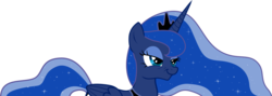 Size: 1024x364 | Tagged: safe, artist:kamartenn, princess luna, pony, g4, female, scrunchy face, simple background, solo, transparent background, vector