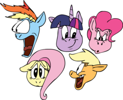 Size: 1200x980 | Tagged: safe, artist:stinkek, applejack, fluttershy, pinkie pie, rainbow dash, twilight sparkle, g4