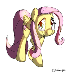 Size: 1763x1836 | Tagged: safe, artist:simpe94, fluttershy, g4, simple background, solo, white background