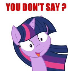 Size: 6000x6000 | Tagged: safe, artist:joey darkmeat, artist:mamandil, twilight sparkle, pony, g4, absurd resolution, female, image macro, meme, nicolas cage, reaction image, solo, you don't say