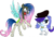 Size: 4462x3005 | Tagged: safe, artist:stinkek, fluttershy, queen chrysalis, rarity, changeling, changeling queen, changepony, dog, hybrid, pegasus, pony, g4, bipedal, crossover, crossover fusion, duo, duo female, female, fusion, fusion:chrysashy, fusion:fluttershy, fusion:queen chrysalis, hybrid fusion, littlest pet shop, recolor, simple background, transparent background, wat, zoe trent