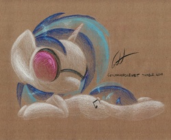 Size: 1004x820 | Tagged: safe, artist:getchanoodlewet, dj pon-3, vinyl scratch, g4, 30 minute art challenge, traditional art