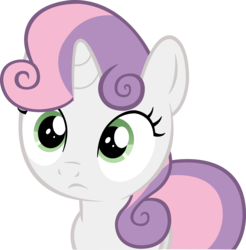 Size: 4927x5000 | Tagged: safe, artist:artpwny, sweetie belle, pony, g4, absurd resolution, confused, cute, female, simple background, solo, transparent background, vector