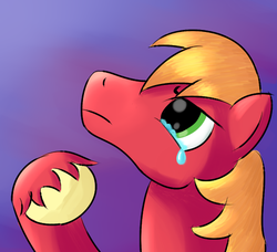 Size: 536x489 | Tagged: safe, artist:tggeko, big macintosh, earth pony, pony, g4, crying, male, stallion