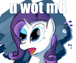 Size: 681x571 | Tagged: safe, edit, rarity, pony, g4, solo, u wot m8