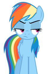 Size: 3300x5000 | Tagged: safe, artist:pikamander2, rainbow dash, g4, sonic rainboom (episode), simple background, transparent background, unamused, vector