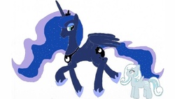 Size: 710x400 | Tagged: safe, artist:site0406, princess luna, oc, pegasus, pony, g4, simple background