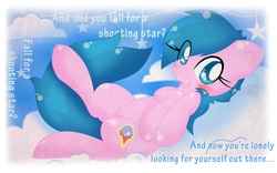 Size: 2564x1600 | Tagged: safe, artist:starlightlore, oc, oc only, oc:berryblast, pony, blushing, cloud, cloudy, solo