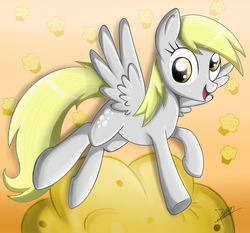 Size: 1639x1527 | Tagged: safe, artist:the-butch-x, derpy hooves, pegasus, pony, g4, female, mare, muffin, solo