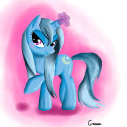 Size: 2000x2000 | Tagged: safe, artist:ubergooose, trixie, g4, wet mane