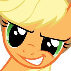 Size: 4000x4000 | Tagged: safe, artist:shelltoon, applejack, g4, absurd resolution, looking at you, simple background, smiling, smirk, transparent background, vector