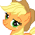 Size: 50x50 | Tagged: safe, artist:kevfin, applejack, earth pony, pony, g4, female, solo