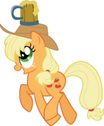 Size: 6000x7289 | Tagged: safe, artist:sakatagintoki117, applejack, earth pony, pony, g4, the super speedy cider squeezy 6000, absurd resolution, cider, cute, female, jackabetes, simple background, solo, transparent background, vector
