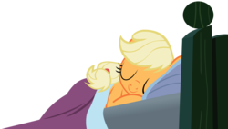 Size: 5300x3000 | Tagged: safe, artist:nickman983, applejack, family appreciation day, g4, my little pony: friendship is magic, season 2, bed, simple background, sleeping, transparent background, vector