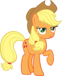 Size: 4708x5760 | Tagged: safe, artist:scrimpeh, applejack, earth pony, pony, g4, absurd resolution, female, mare, simple background, solo, transparent background, vector