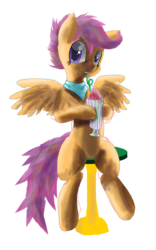 Size: 2971x4773 | Tagged: safe, artist:owlvortex, scootaloo, pegasus, pony, g4, female, milkshake, simple background, solo, transparent background