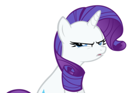 Size: 4000x2893 | Tagged: dead source, safe, artist:santafer, rarity, pony, g4, the return of harmony, disgusted, female, simple background, solo, transparent background, vector