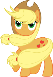 Size: 3119x4489 | Tagged: safe, artist:squeemishness, applejack, earth pony, pony, g4, cute, female, high res, jackabetes, mare, simple background, solo, transparent background, vector, windswept mane