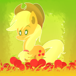 Size: 1600x1600 | Tagged: safe, artist:kty159, applejack, earth pony, pony, g4, female, solo