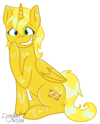 Size: 681x849 | Tagged: safe, artist:laydeekaze, oc, oc only, oc:ticket, alicorn, pony, alicorn oc, simple background, solo, transparent background, wet