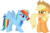 Size: 11570x7603 | Tagged: safe, artist:daydreamsyndrom, applejack, rainbow dash, earth pony, pegasus, pony, g4, absurd resolution, female, lesbian, mare, rose, ship:appledash, shipping, simple background, spread wings, transparent background, vector, wings