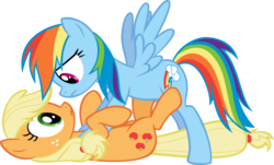 Size: 8258x5000 | Tagged: safe, artist:crisx3, applejack, rainbow dash, g4, the return of harmony, absurd resolution, simple background, transparent background, vector