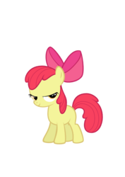 Size: 744x1052 | Tagged: safe, artist:newlunaticrepublic, apple bloom, g4, .svg available, bedroom eyes, simple background, svg, transparent background, vector