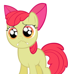 Size: 3700x4065 | Tagged: safe, artist:blondeauj, apple bloom, earth pony, pony, g4, the super speedy cider squeezy 6000, adorabloom, cute, female, filly, sad, sadorable, simple background, transparent background, vector