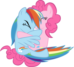 Size: 4001x3627 | Tagged: safe, artist:scrimpeh, pinkie pie, rainbow dash, a dog and pony show, g4, my little pony: friendship is magic, female, lesbian, ship:pinkiedash, shipping, simple background, transparent background, vector