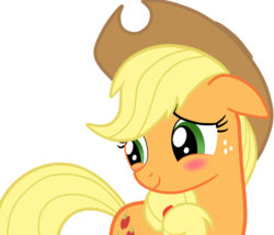 Size: 2000x1714 | Tagged: safe, artist:cawinemd, applejack, g4, blushing, simple background, transparent background, vector