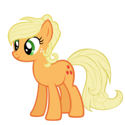 Size: 3000x3000 | Tagged: safe, artist:azure-vortex, applejack, earth pony, pony, g4, alternate hairstyle, female, simple background, smiling, solo, transparent background, vector